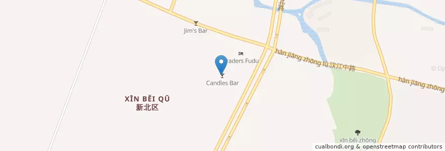Mapa de ubicacion de Candles Bar en 中国, 常州市, 新北区.