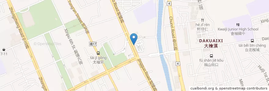 Mapa de ubicacion de 中國信託商業銀行 en تايوان, تاو يوان, 桃園區.