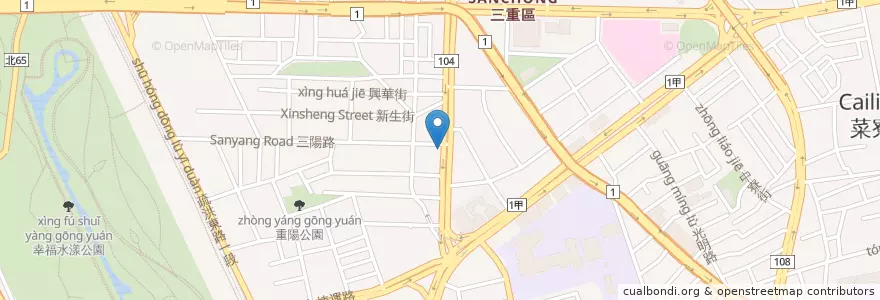 Mapa de ubicacion de 中國信託商業銀行 en 타이완, 신베이 시.