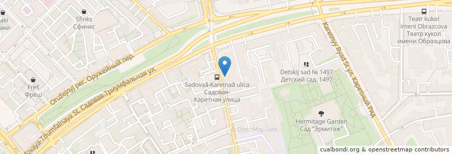 Mapa de ubicacion de Бутчер en Rusland, Centraal Federaal District, Moskou, Центральный Административный Округ, Тверской Район.