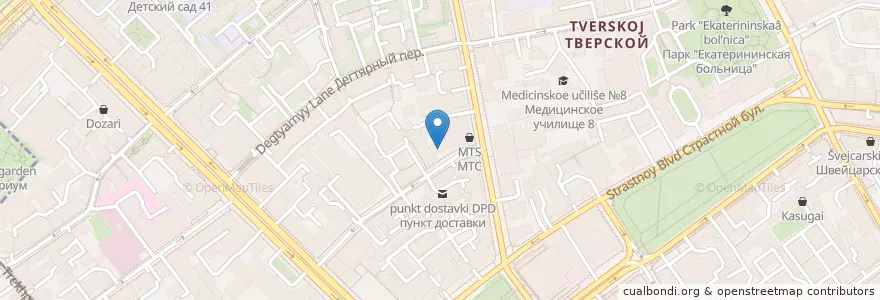 Mapa de ubicacion de Funny Cabany en Russia, Central Federal District, Moscow, Central Administrative Okrug, Tverskoy District.