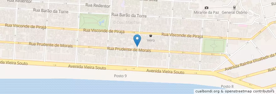 Mapa de ubicacion de Garota de Ipanema en Brasilien, Südosten, Rio De Janeiro, Região Metropolitana Do Rio De Janeiro, Região Geográfica Imediata Do Rio De Janeiro, Região Geográfica Intermediária Do Rio De Janeiro, Rio De Janeiro.