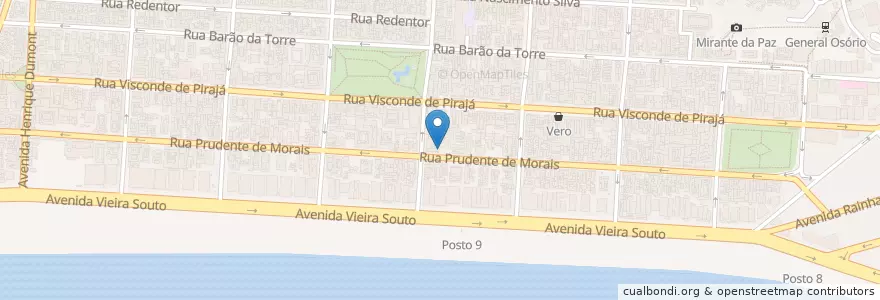 Mapa de ubicacion de Teatro Ipanema en Brasil, Región Sudeste, Río De Janeiro, Região Metropolitana Do Rio De Janeiro, Região Geográfica Imediata Do Rio De Janeiro, Região Geográfica Intermediária Do Rio De Janeiro, Río De Janeiro.