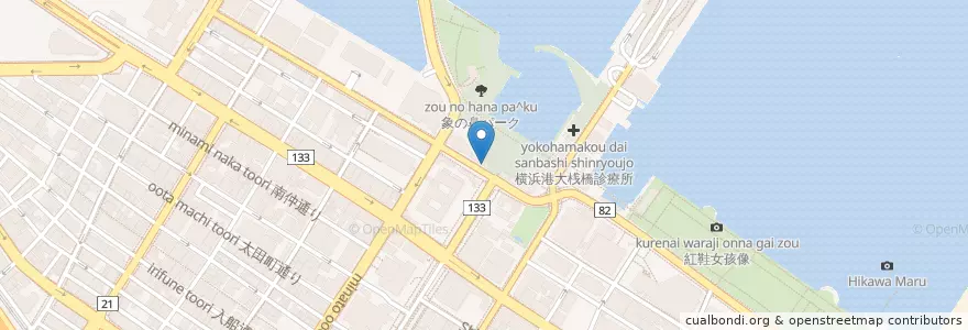 Mapa de ubicacion de AQUA OLIVINE en اليابان, كاناغاوا, 横浜市, 中区.