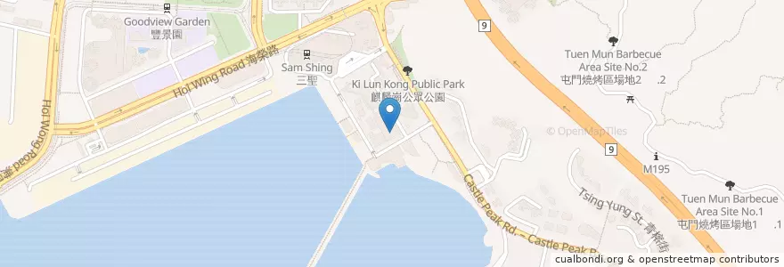 Mapa de ubicacion de 三聖商場停車場 Sam Shing Shopping Centre Carpark en Китай, Гонконг, Гуандун, Новые Территории, 屯門區 Tuen Mun District.