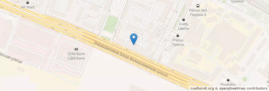 Mapa de ubicacion de ВТВ en Rússia, Distrito Federal Central, Москва, Северо-Западный Административный Округ, Район Покровское-Стрешнево.