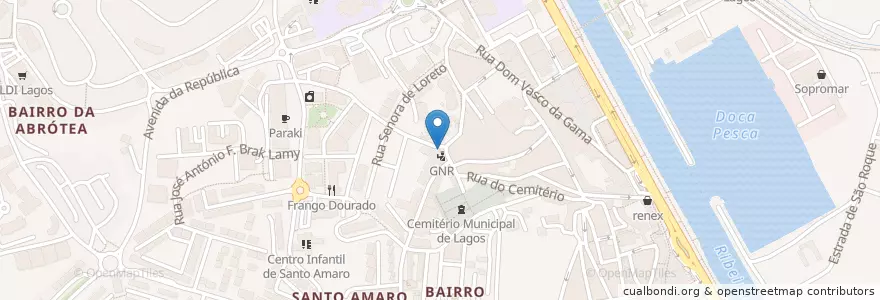 Mapa de ubicacion de Restaurante Convento Dos Frades en Portugal, Algarve, Algarve, Faro, Lagos, São Gonçalo De Lagos.