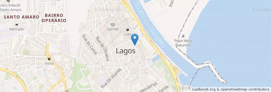 Mapa de ubicacion de Restaurante Veneza en Португалия, Алгарве, Алгарви, Faro, Lagos, São Gonçalo De Lagos.