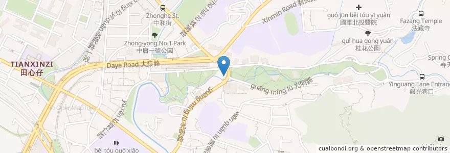 Mapa de ubicacion de 吉野家 en 臺灣, 新北市, 臺北市, 北投區.