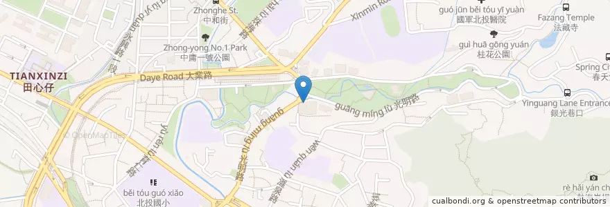 Mapa de ubicacion de 星巴克 en Taïwan, Nouveau Taipei, Taipei, 北投區.