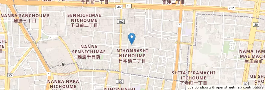 Mapa de ubicacion de カサブランカ en Japan, 大阪府, Osaka, 中央区.