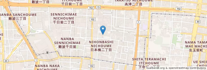 Mapa de ubicacion de 黒門さぬき市場 en 日本, 大阪府, 大阪市, 中央区.