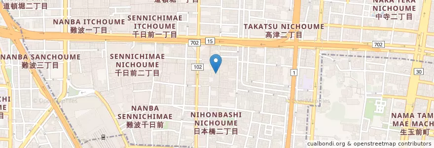Mapa de ubicacion de 玄品ふぐ en Japan, 大阪府, Osaka, 中央区.