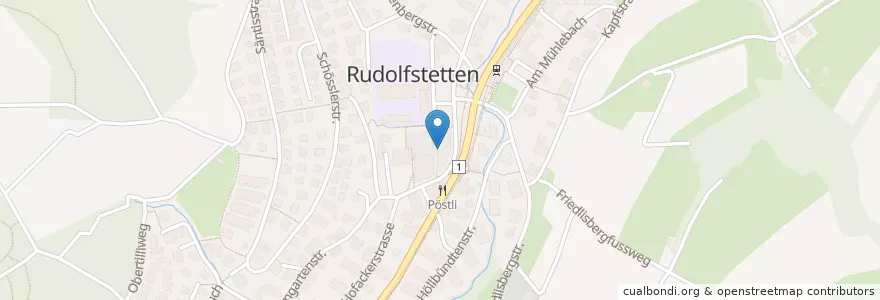 Mapa de ubicacion de sweet moon en 스위스, Aargau, Bezirk Bremgarten, Rudolfstetten-Friedlisberg.