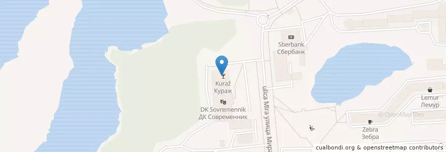 Mapa de ubicacion de Кураж en ロシア, 北西連邦管区, Мурманская Область, Зато Александровск.
