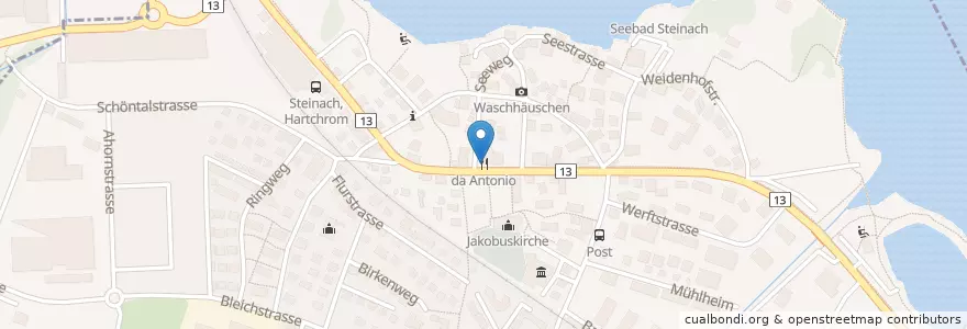 Mapa de ubicacion de da Antonio en Switzerland, Sankt Gallen, Wahlkreis Rorschach, Steinach.