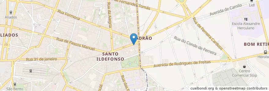 Mapa de ubicacion de Roma en Portugal, Norte, Área Metropolitana Do Porto, Porto, Porto, Bonfim.