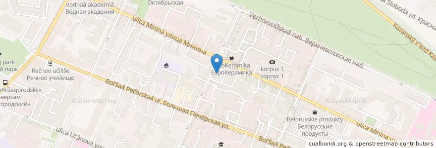 Mapa de ubicacion de Гута-Банк en Rusya Federasyonu, Приволжский Федеральный Округ, Nijniy Novgorod Oblastı, Городской Округ Нижний Новгород.