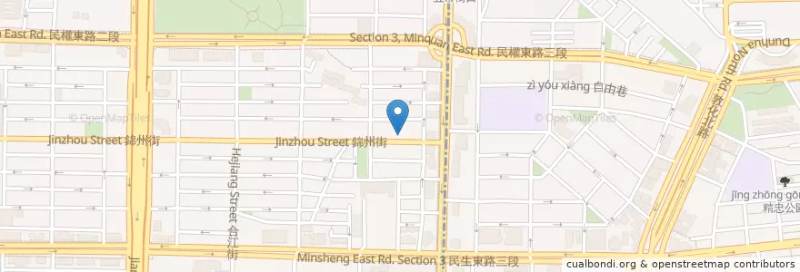 Mapa de ubicacion de 鮮芋仙錦州店 en 臺灣, 新北市, 臺北市, 松山區.