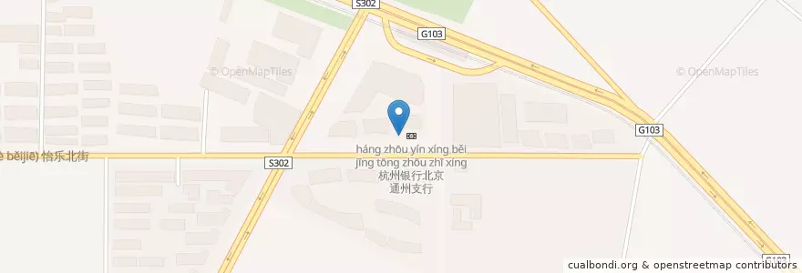 Mapa de ubicacion de 北京银行瑞都支行 en الصين, بكين, خبي, 通州区 / Tongzhou.