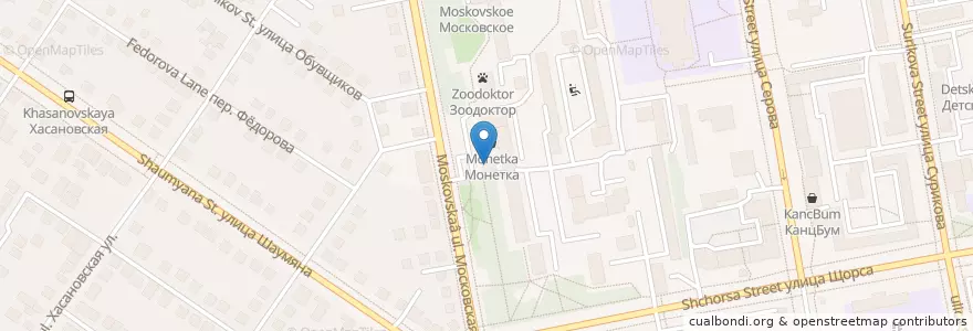 Mapa de ubicacion de Царская трапеза en Russie, District Fédéral De L'Oural, Oblast De Sverdlovsk, Городской Округ Екатеринбург.