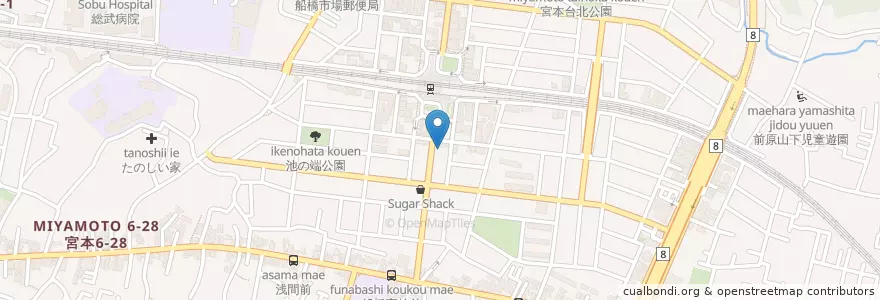 Mapa de ubicacion de スマイルデンタルクリニック en 일본, 지바현, 船橋市.