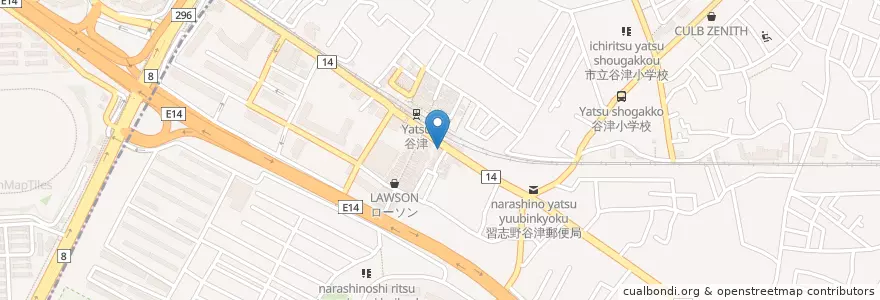 Mapa de ubicacion de アイエム きくち歯科 en Japon, Préfecture De Chiba, 習志野市.