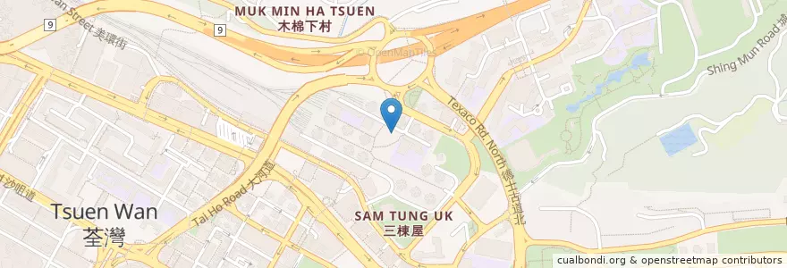 Mapa de ubicacion de 綠楊新邨停車場 Luk Yeung Sun Chuen Car Park en 中国, 广东省, 香港 Hong Kong, 新界 New Territories, 荃灣區 Tsuen Wan District.