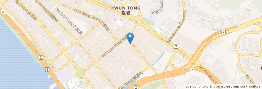 Mapa de ubicacion de 泓富廣場停車場 Prosperity Place Car Park en Chine, Guangdong, Hong Kong, Kowloon, Nouveaux Territoires, 觀塘區 Kwun Tong District.