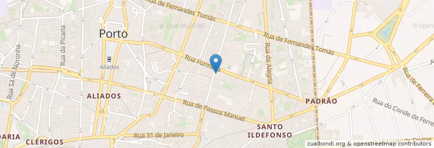 Mapa de ubicacion de Colégio D. Dinis - Pólo de Santa Catarina en 葡萄牙, 北部大區, Área Metropolitana Do Porto, Porto, Porto, Cedofeita, Santo Ildefonso, Sé, Miragaia, São Nicolau E Vitória.