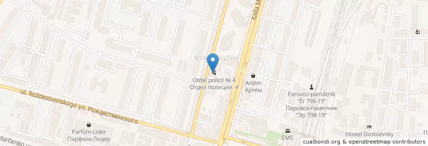 Mapa de ubicacion de Отдел полиции № 4 en Russie, District Fédéral Sibérien, Oblast D'Omsk, Омский Район, Городской Округ Омск.