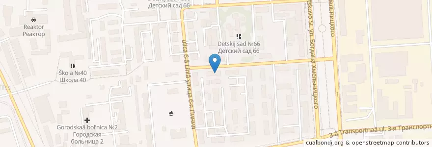 Mapa de ubicacion de Отдел полиции № 6 en Russia, Siberian Federal District, Omsk Oblast, Omsky District, Городской Округ Омск.