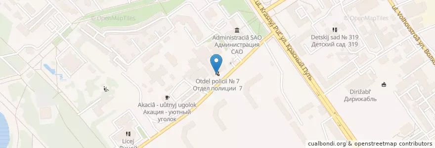 Mapa de ubicacion de Отдел полиции № 7 en Rusia, Distrito Federal De Siberia, Omsk, Омский Район, Городской Округ Омск.