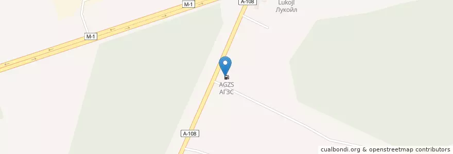 Mapa de ubicacion de АГЗС en 俄罗斯/俄羅斯, Центральный Федеральный Округ, 莫斯科州, Рузский Городской Округ.