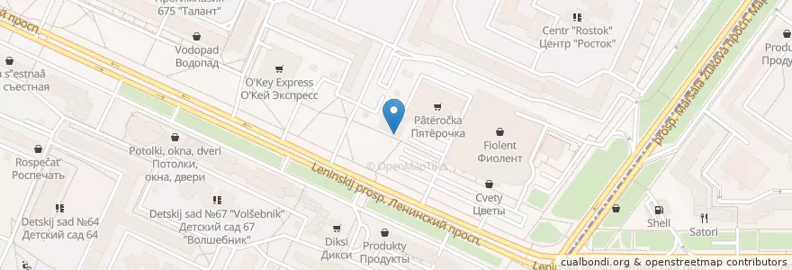Mapa de ubicacion de Отдел полиции №82 en Russia, Northwestern Federal District, Leningrad Oblast, Saint Petersburg, Красносельский Район, Округ Юго-Запад.