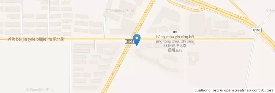 Mapa de ubicacion de 北京通州全聚德烤鸭店 en China, Pekín, Hebei, 通州区 / Tongzhou.