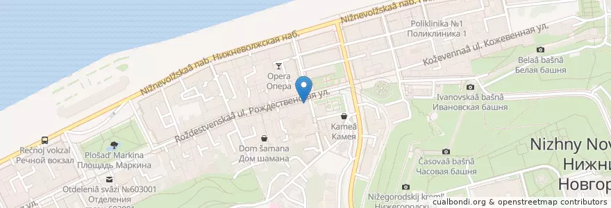 Mapa de ubicacion de Безухов en Russie, District Fédéral De La Volga, Oblast De Nijni Novgorod, Городской Округ Нижний Новгород.
