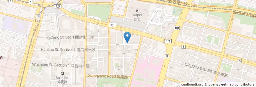 Mapa de ubicacion de 星巴克 en Taiwan, Neu-Taipeh, Taipeh, Zhongzheng.