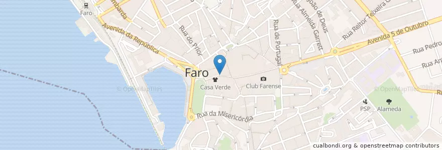 Mapa de ubicacion de Novo Banco - Faro en 포르투갈, Algarve, Algarve, Faro, Faro, Faro.
