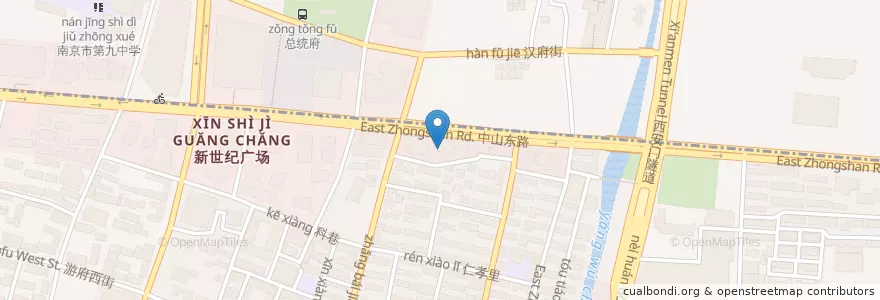 Mapa de ubicacion de 中国工商银行 en Çin, Jiangsu, Nankin, 秦淮区.