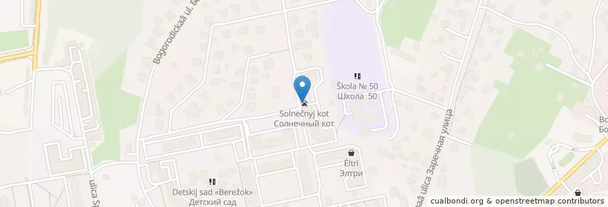 Mapa de ubicacion de Солнечный кот en Russia, Distretto Federale Centrale, Калужская Область, Городской Округ Калуга.