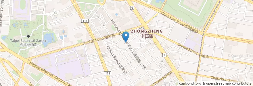 Mapa de ubicacion de 摩斯漢堡 en Tayvan, 新北市, Taipei, 中正區.