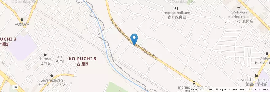 Mapa de ubicacion de ボンボネーラ en 日本, 东京都/東京都, 相模原市, 町田市, 南区.