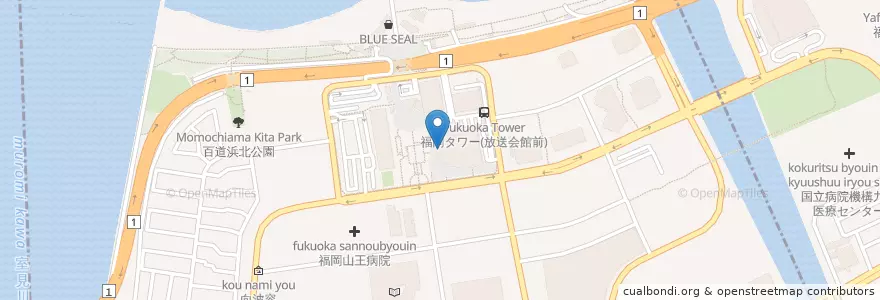 Mapa de ubicacion de オメガ薬局 en Japon, Préfecture De Fukuoka, 福岡市, 早良区.
