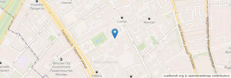 Mapa de ubicacion de Жан-Жак en Rusia, Distrito Federal Central, Москва, Distrito Administrativo Central, Тверской Район.