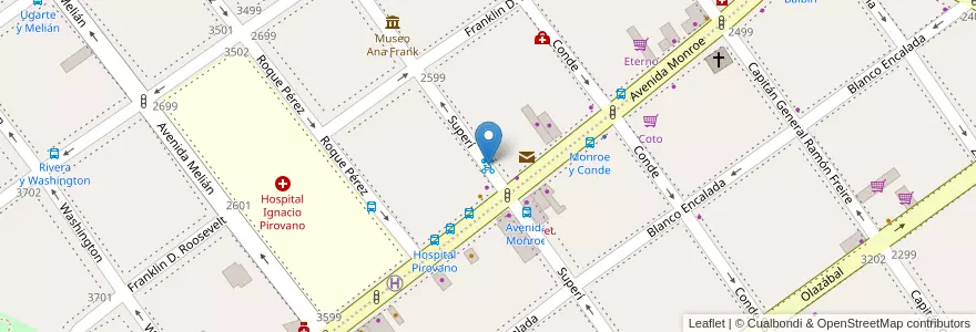 Mapa de ubicacion de 233 - Monroe en Argentinien, Ciudad Autónoma De Buenos Aires, Buenos Aires.