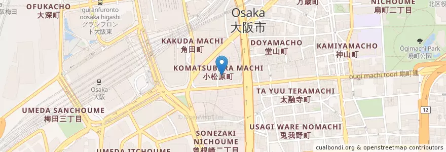 Mapa de ubicacion de オリエンタル ブッダ en اليابان, أوساكا, أوساكا, 北区.