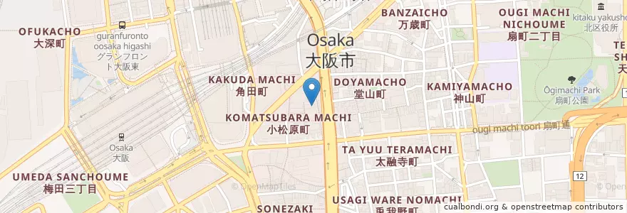 Mapa de ubicacion de Christon cafe en ژاپن, 大阪府, 大阪市, 北区.