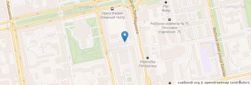Mapa de ubicacion de Газпромбанк en Rusland, Уральский Федеральный Округ, Свердловская Область, Городской Округ Екатеринбург.