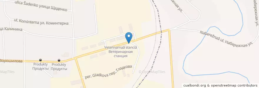 Mapa de ubicacion de Ветеринарная станция en Rusia, Южный Федеральный Округ, Óblast De Rostov, Морозовский Район, Гагаринское Сельское Поселение.